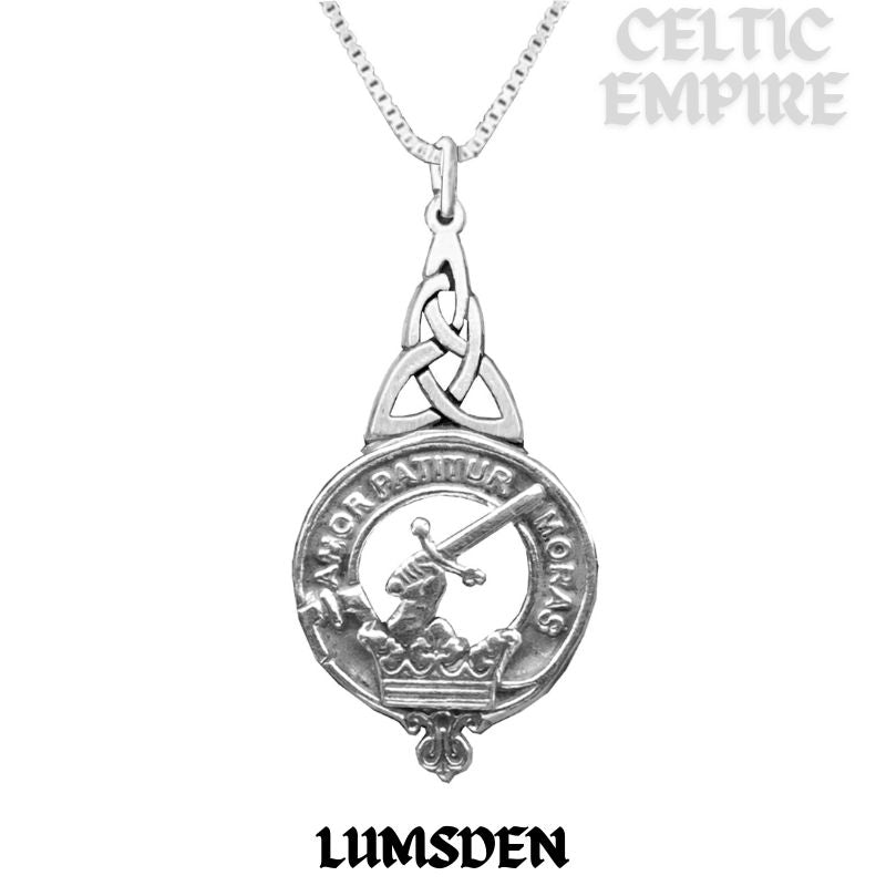 Lumsden Family Clan Crest Interlace Drop Pendant