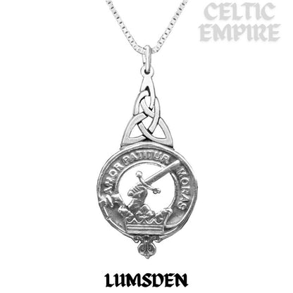 Lumsden Family Clan Crest Interlace Drop Pendant