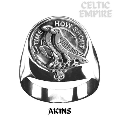 Akins Scottish Family Clan Crest Ring