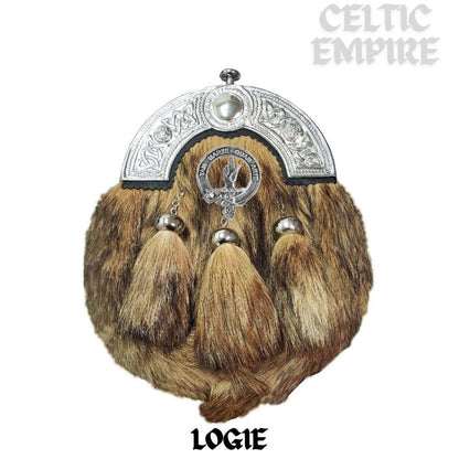 Logie Scottish Family Clan Crest Badge Dress Fur Sporran