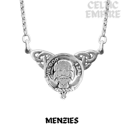 Menzies Family Clan Crest Double Drop Pendant