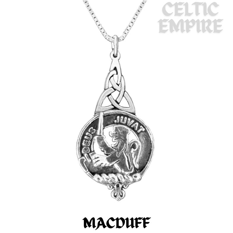 MacDuff Family Clan Crest Interlace Drop Pendant