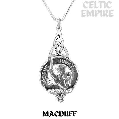 MacDuff Family Clan Crest Interlace Drop Pendant