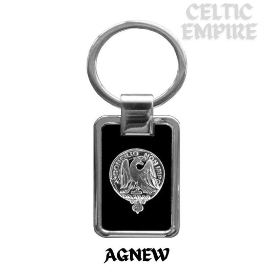 Agnew Family Clan Black Stainless Key Ring