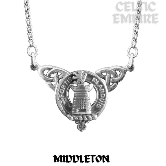 Middleton Family Clan Crest Double Drop Pendant