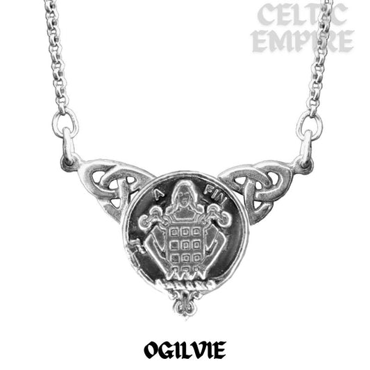Ogilvie Family Clan Crest Double Drop Pendant