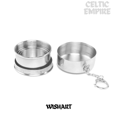 Wishart Scottish Family Clan Crest Folding Cup Key Chain