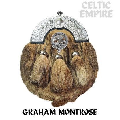 Graham (Montrose) Scottish Family Clan Crest Badge Dress Fur Sporran