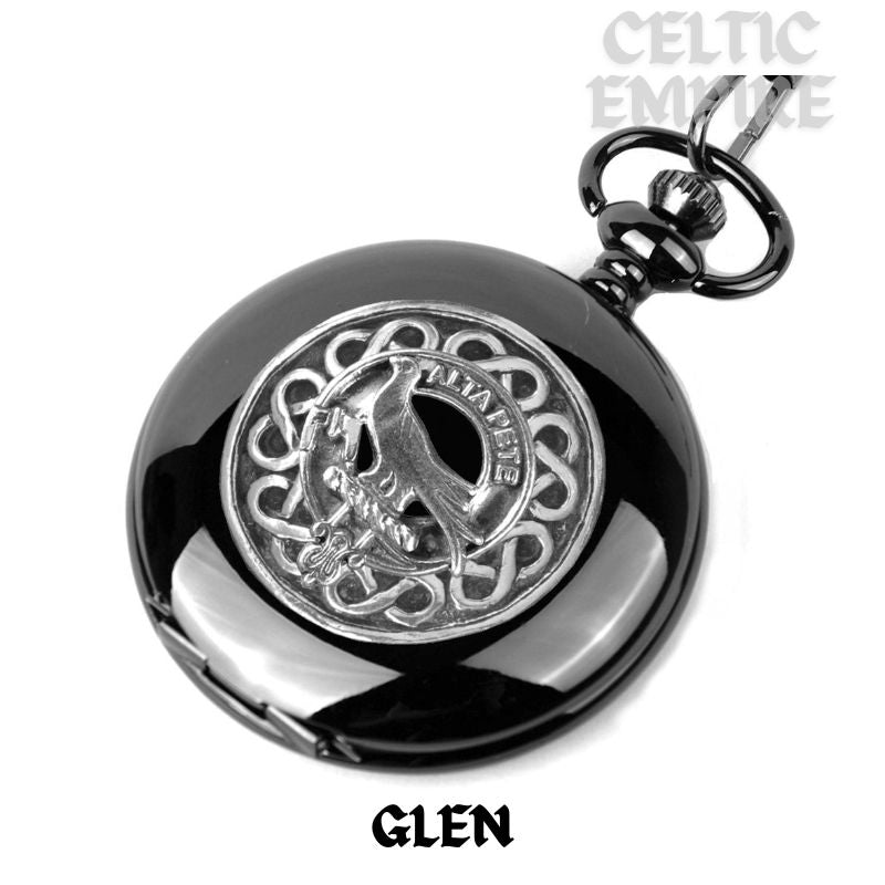 Glen Scottish Family Clan Crest Pocket Watch