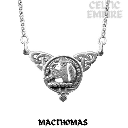 MacThomas Family Clan Crest Double Drop Pendant