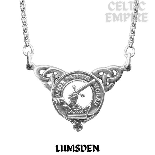 Lumsden Family Clan Crest Double Drop Pendant