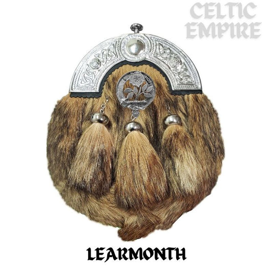 Learmonth Scottish Family Clan Crest Badge Dress Fur Sporran