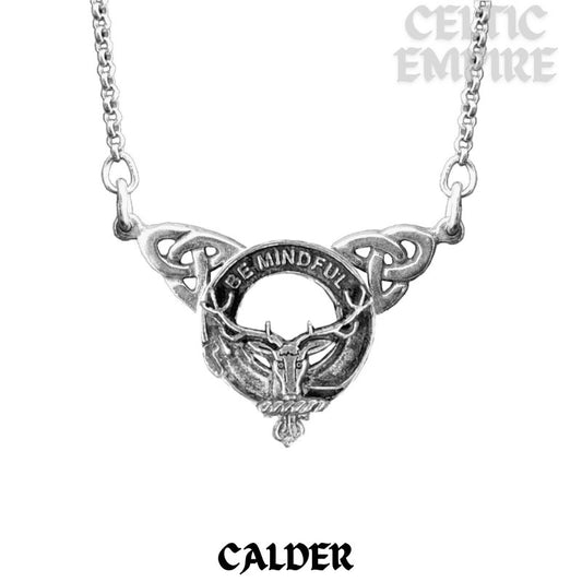 Calder Family Clan Crest Double Drop Pendant