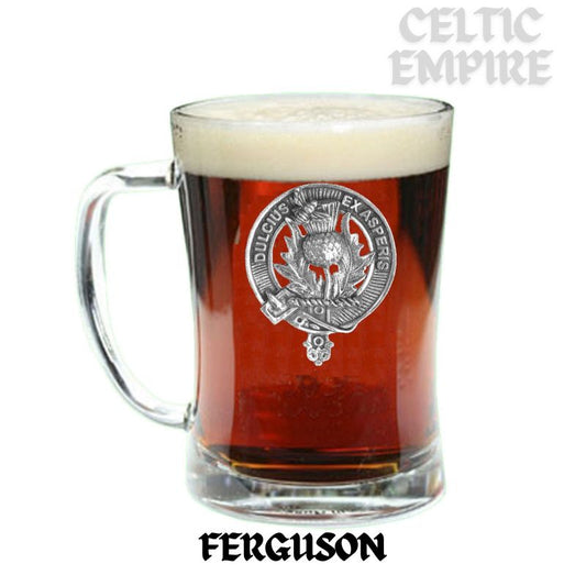 Ferguson Family Clan Crest Badge Glass Beer Mug