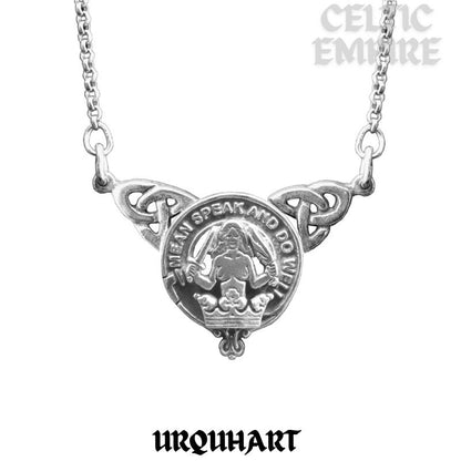 Urquhart Family Clan Crest Double Drop Pendant
