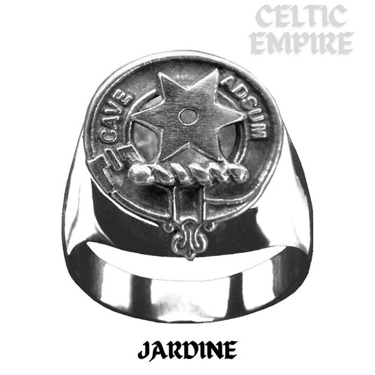 Jardine Scottish Family Clan Crest Ring Sterling Silver and Karat Gold