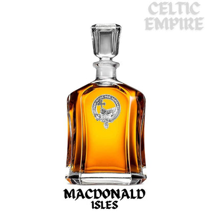 MacDonald (Isles) Family Clan Crest Badge Whiskey Decanter