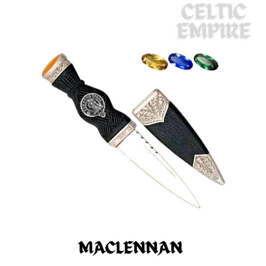 MacLennan Family Clan Crest Sgian Dubh, Scottish Knife
