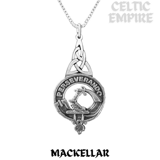 Mackellar Family Clan Crest Interlace Drop Pendant