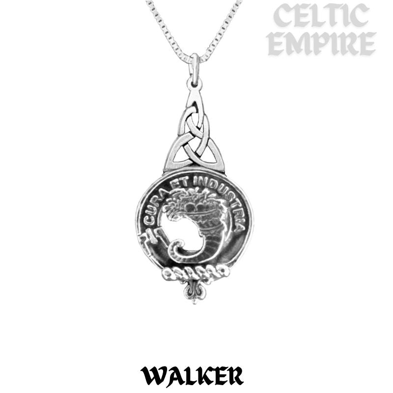 Walker Family Clan Crest Interlace Drop Pendant