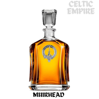 Muirhead Family Clan Crest Badge Whiskey Decanter