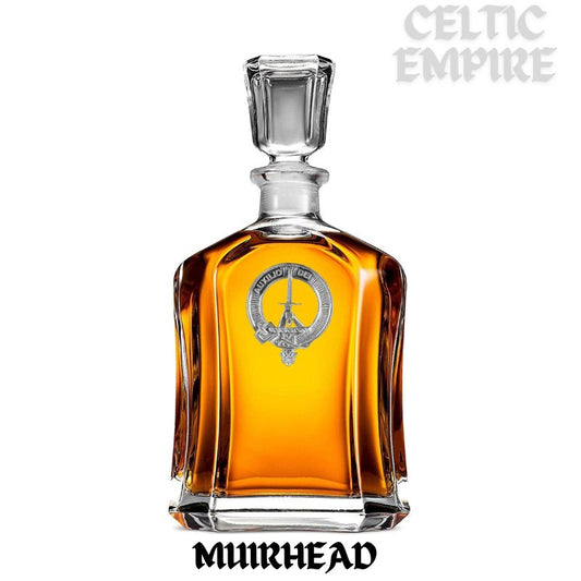 Muirhead Family Clan Crest Badge Whiskey Decanter