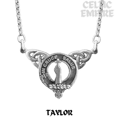 Taylor Family Clan Crest Double Drop Pendant