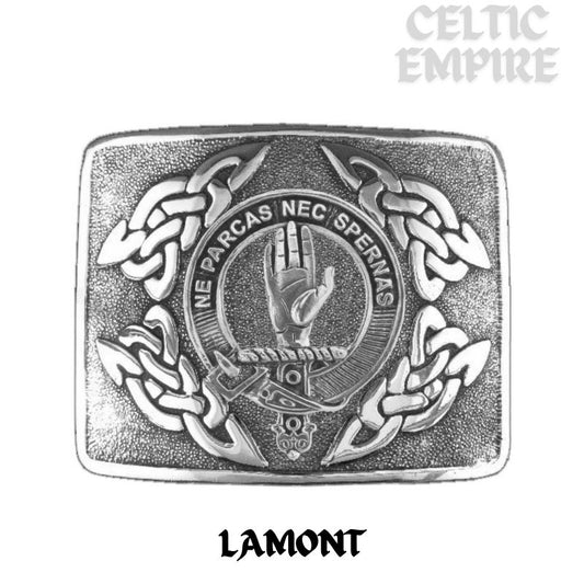 Lamont Family Clan Crest Interlace Kilt Belt Buckle