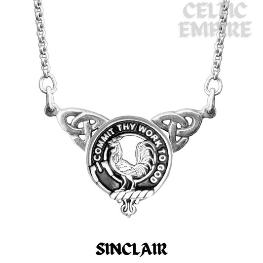 Sinclair Family Clan Crest Double Drop Pendant