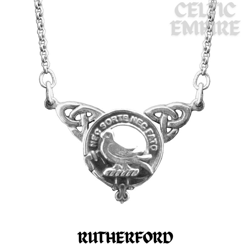 Rutherford Family Clan Crest Double Drop Pendant