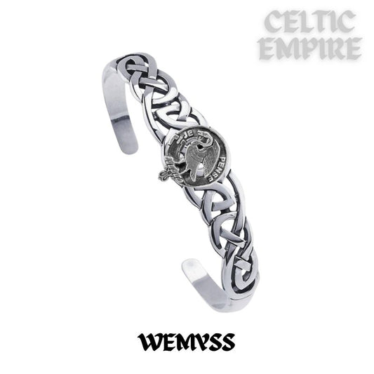 Wemyss Family Clan Crest Celtic Cuff Bracelet