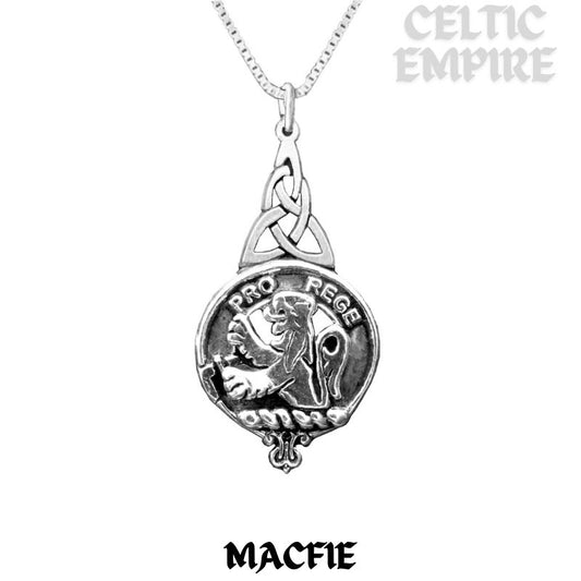 MacFie Family Clan Crest Interlace Drop Pendant