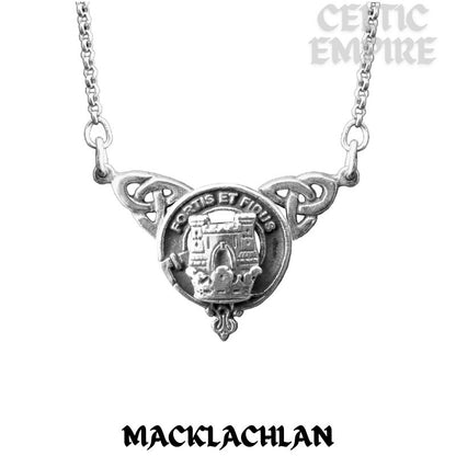 MacLachlan Family Clan Crest Double Drop Pendant