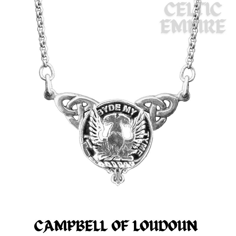 Campbell Loudoun Family Clan Crest Double Drop Pendant