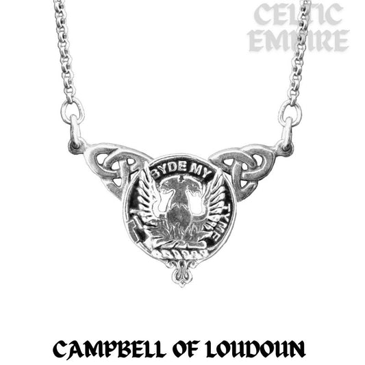 Campbell Loudoun Family Clan Crest Double Drop Pendant