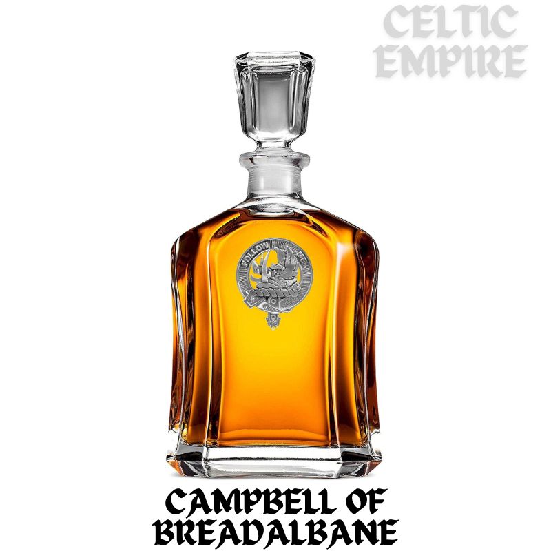 Campbell Breadalbane Clan Crest Badge Whiskey Decanter