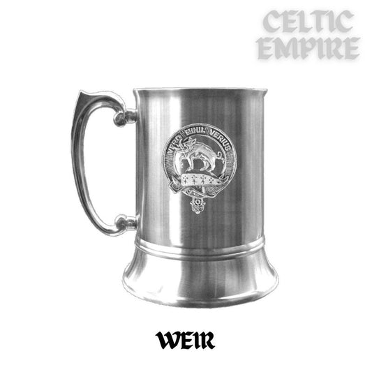 Weir Scottish Family Clan Crest Badge Tankard