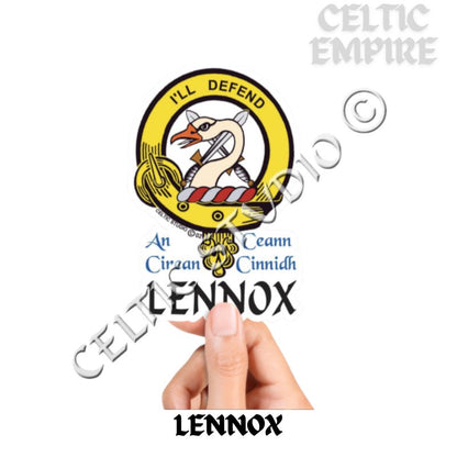 Lennox Family Clan Crest Decal | Custom Scottish Heritage Car & Laptop Stickers
