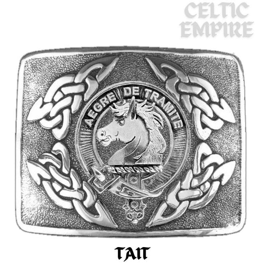 Tait Family Family Clan Crest Interlace Kilt Belt Buckle