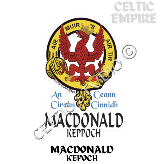 Macdonald (Keppoch) Family Clan Crest Decal | Custom Scottish Heritage Car & Laptop Stickers