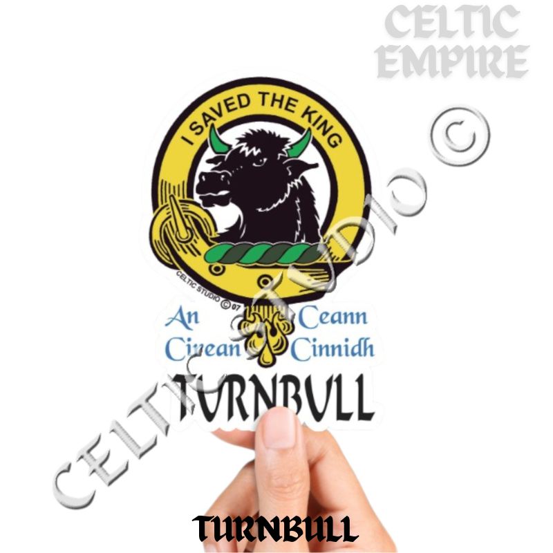 Turnbull Family Clan Crest Decal | Custom Scottish Heritage Car & Laptop Stickers
