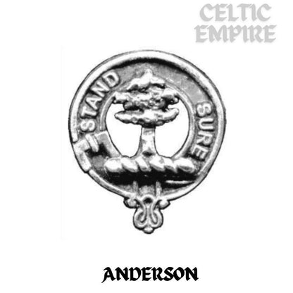 Anderson Family Clan Crest Stick or Cravat pin, Sterling Silver