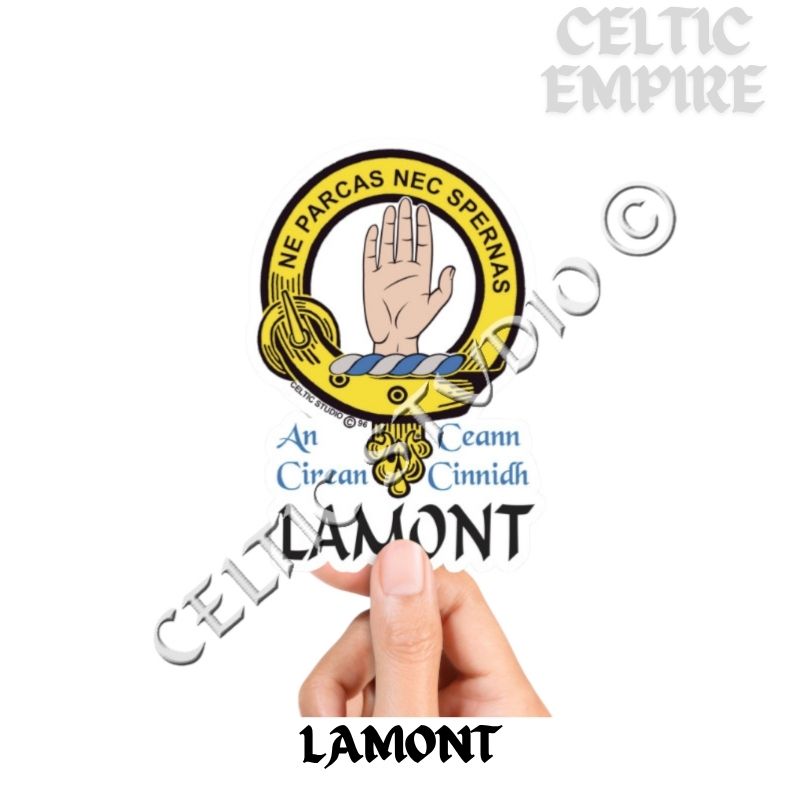 Lamont Family Clan Crest Decal | Custom Scottish Heritage Car & Laptop Stickers