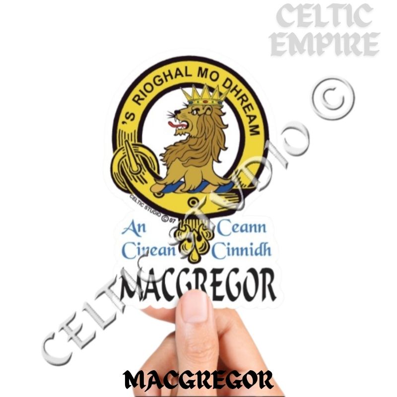 Macgregor Family Clan Crest Decal | Custom Scottish Heritage Car & Laptop Stickers