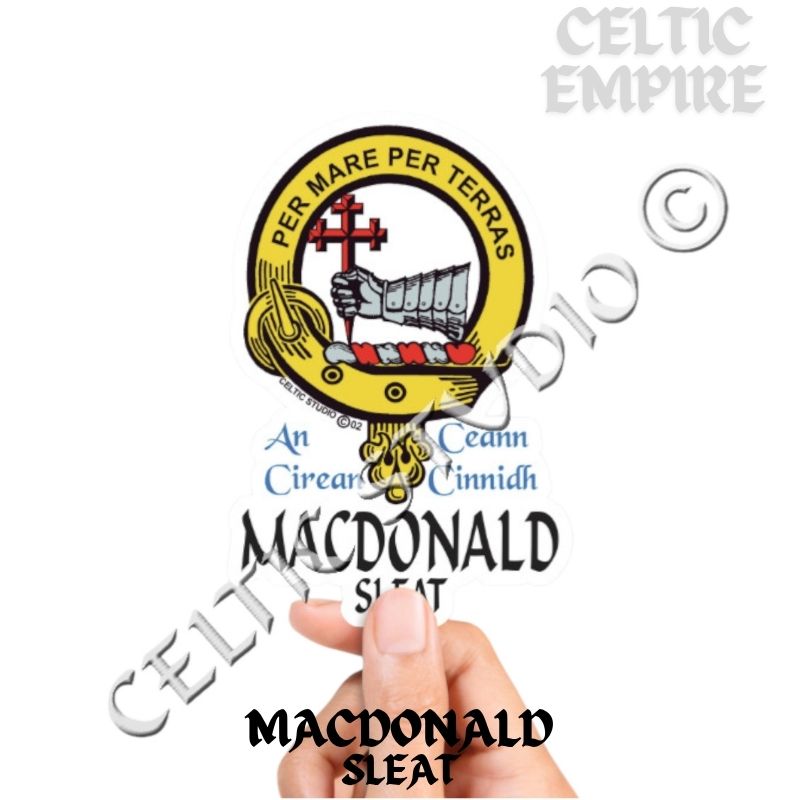 Macdonald (Sleat) Family Clan Crest Decal | Custom Scottish Heritage Car & Laptop Stickers
