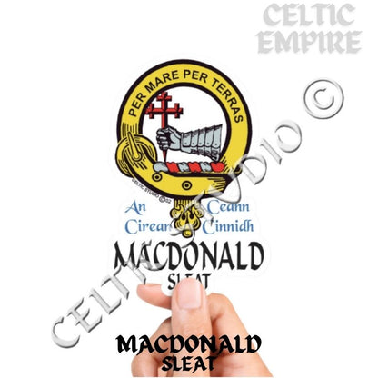 Macdonald (Sleat) Family Clan Crest Decal | Custom Scottish Heritage Car & Laptop Stickers