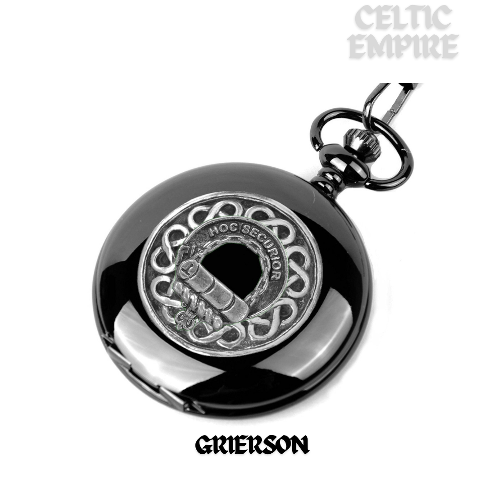 Grierson Scottish Family Clan Crest Pocket Watch