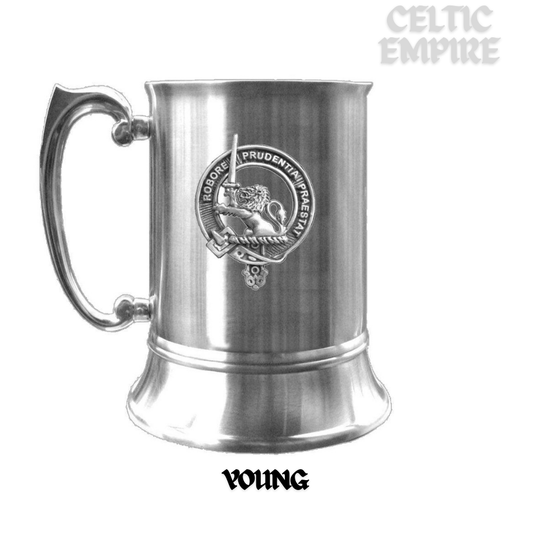 Young Scottish Family Clan Crest Badge Tankard
