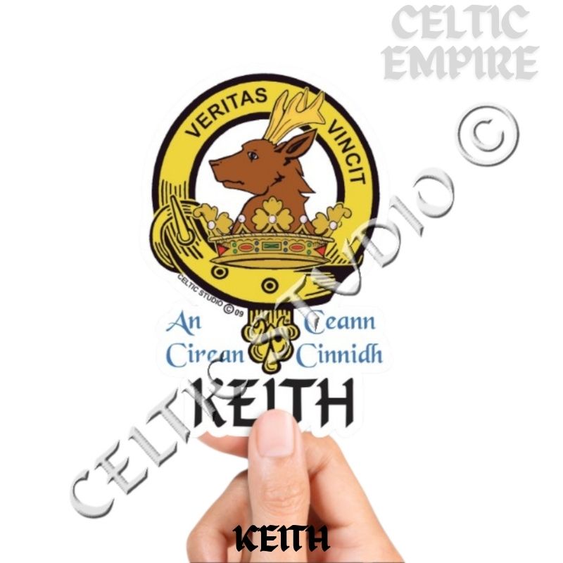 Keith Family Clan Crest Decal | Custom Scottish Heritage Car & Laptop Stickers