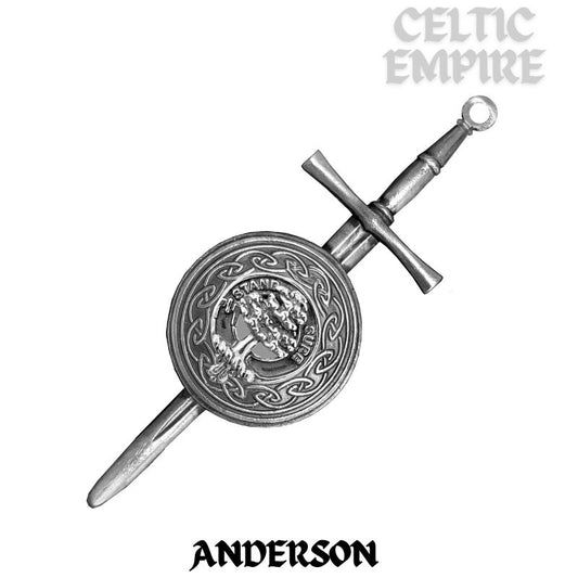Anderson Scottish Family Clan Dirk Shield Kilt Pin